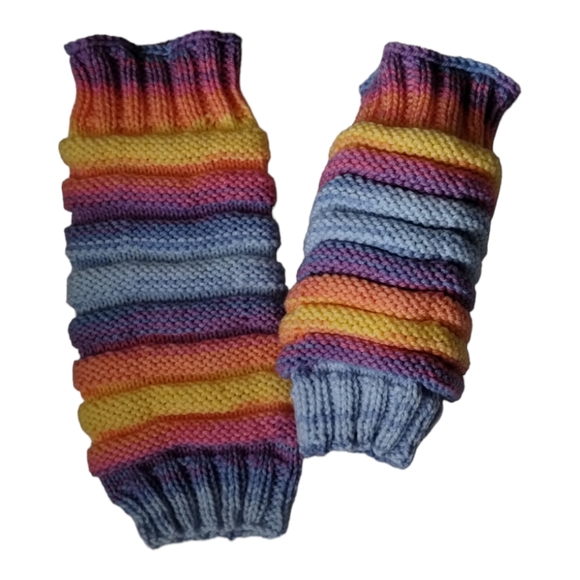 Parfait Hand Knit Skrunching Leg Warmers 10" Calf Size 10 to 12 yrs. Average - Picture 3 of 3